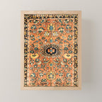 Sarouk Poshti Vintage Persian Rug Print Mini Art Print Gallery Image 1