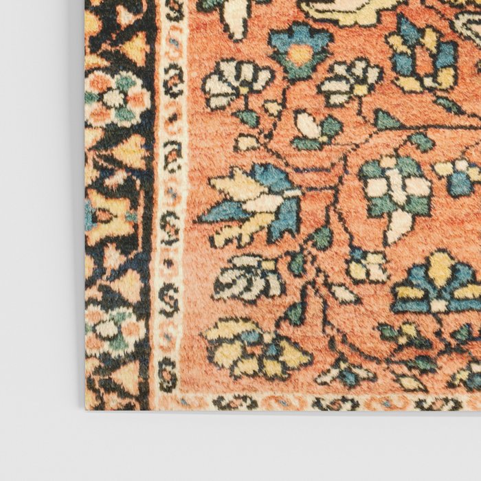 Sarouk Poshti Vintage Persian Rug Print Poster Gallery Image 3