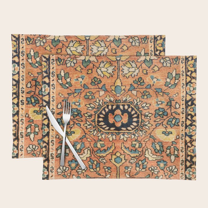 Sarouk Poshti Vintage Persian Rug Print Placemat