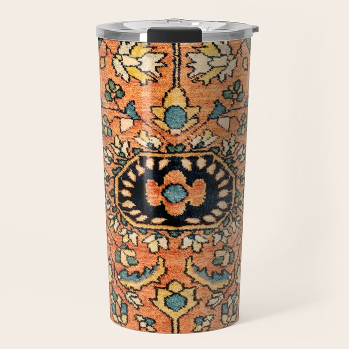 Sarouk Poshti Vintage Persian Rug Print Travel Mug Gallery Image 1