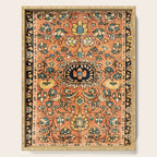 Sarouk Poshti Vintage Persian Rug Print Serving Tray Gallery Image 1