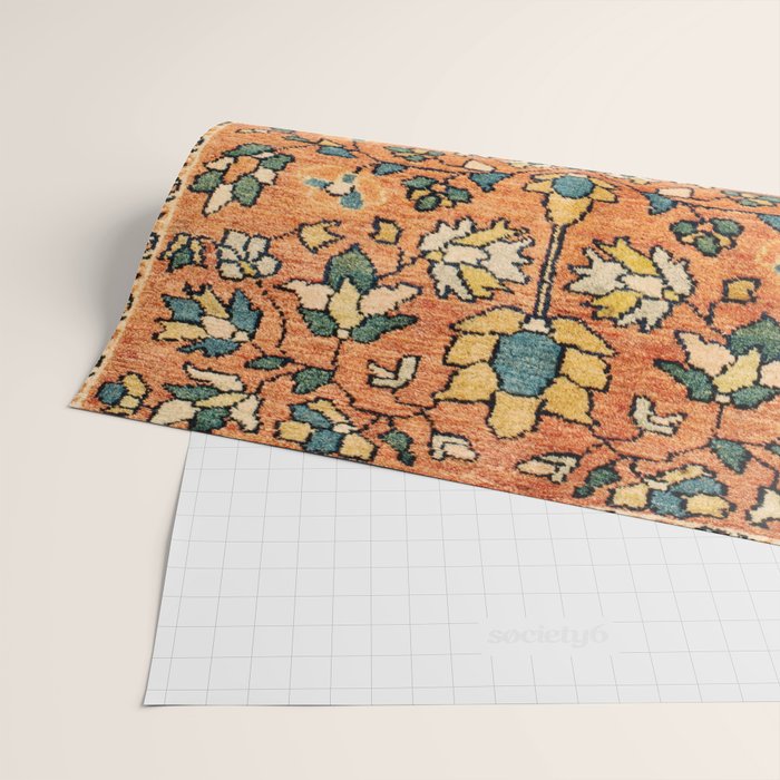 Sarouk Poshti Vintage Persian Rug Print Wrapping Paper Gallery Image 2
