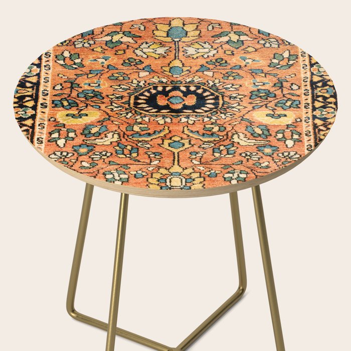 Sarouk Poshti Vintage Persian Rug Print Side Table Gallery Image 2