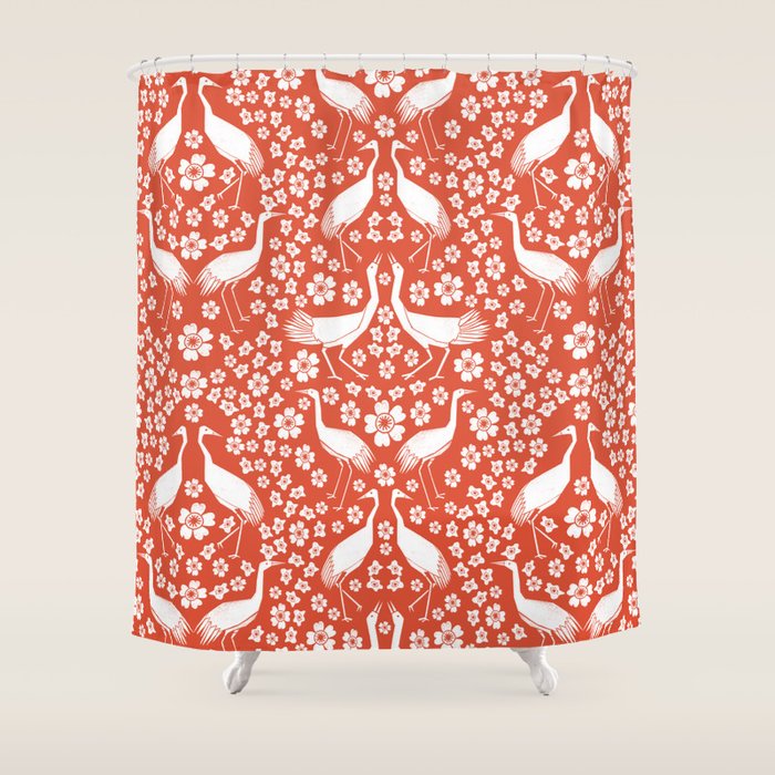 Beautiful Cranes Shower Curtain Gallery Image 1