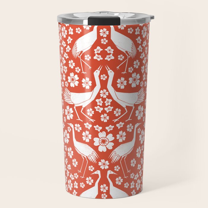 Beautiful Cranes Travel Mug Gallery Image 1