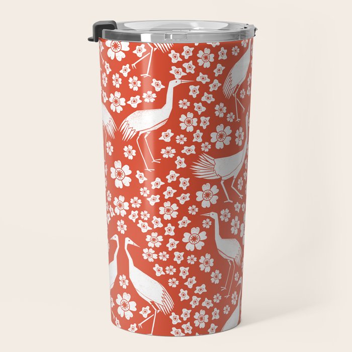 Beautiful Cranes Travel Mug Gallery Image 3