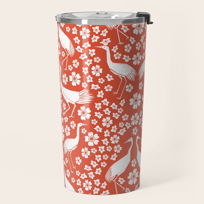 Beautiful Cranes Travel Mug Gallery Image 2