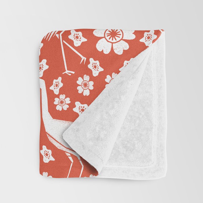 Beautiful Cranes Throw Blanket Gallery Image 3