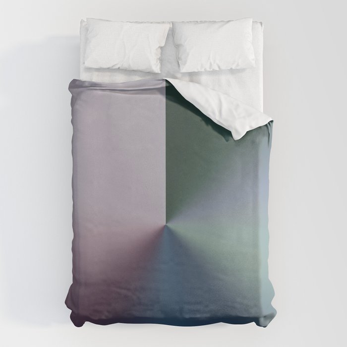 Line Gradient / Papa Green & French Grey Duvet Cover Gallery Image 1