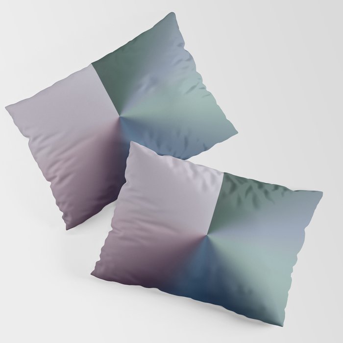 Line Gradient / Papa Green & French Grey Pillow Sham Gallery Image 3