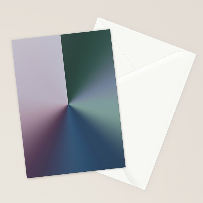 Line Gradient / Papa Green & French Grey Stationery Card Gallery Image 2