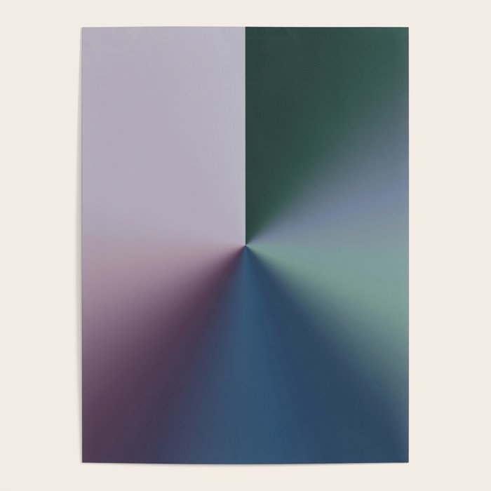 Line Gradient / Papa Green & French Grey Poster Gallery Image 1