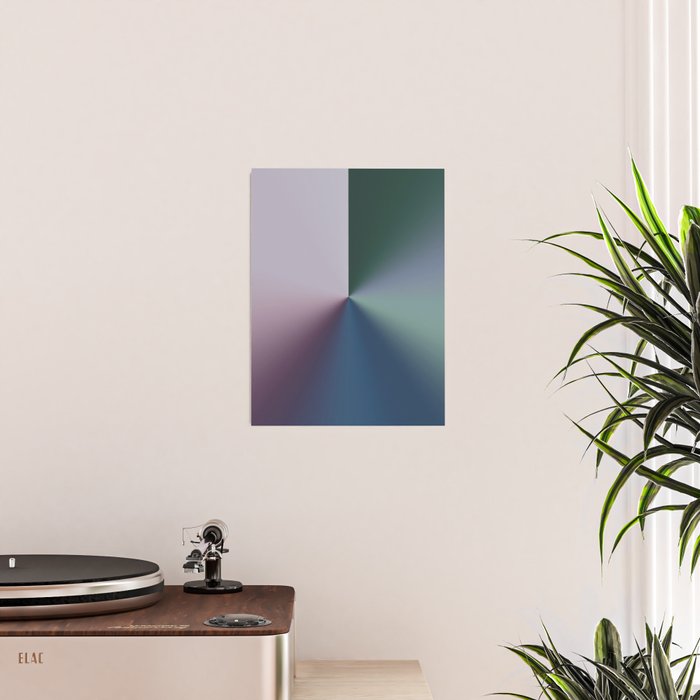 Line Gradient / Papa Green & French Grey Poster Gallery Image 2