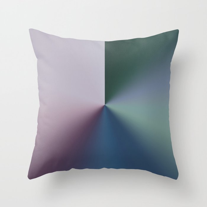Line Gradient / Papa Green & French Grey Throw Pillow Gallery Image 6