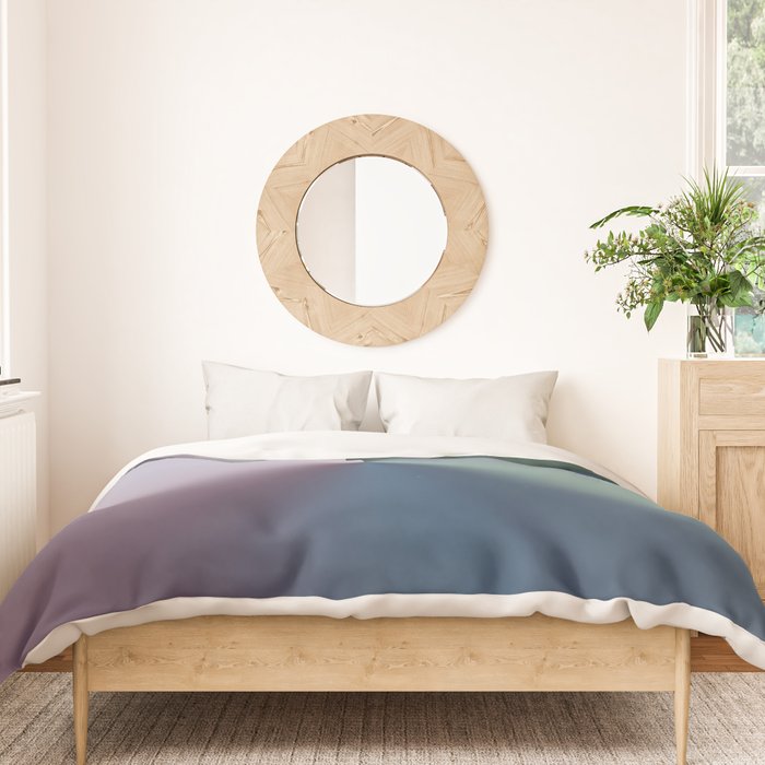 Line Gradient / Papa Green & French Grey Duvet Cover Gallery Image 3