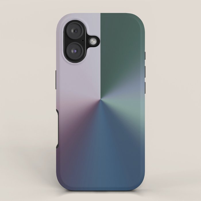 Line Gradient / Papa Green & French Grey iPhone Case Gallery Image 1