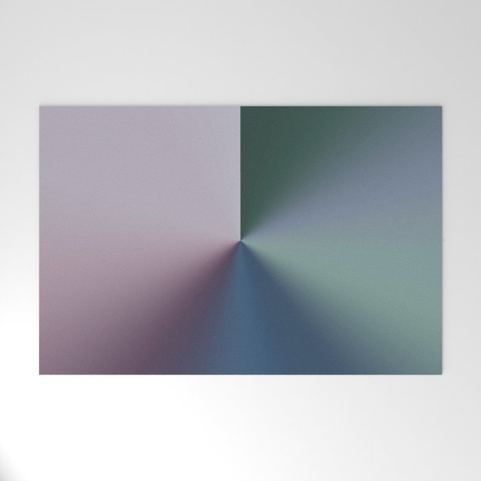 Line Gradient / Papa Green & French Grey Welcome Mat Gallery Image 1