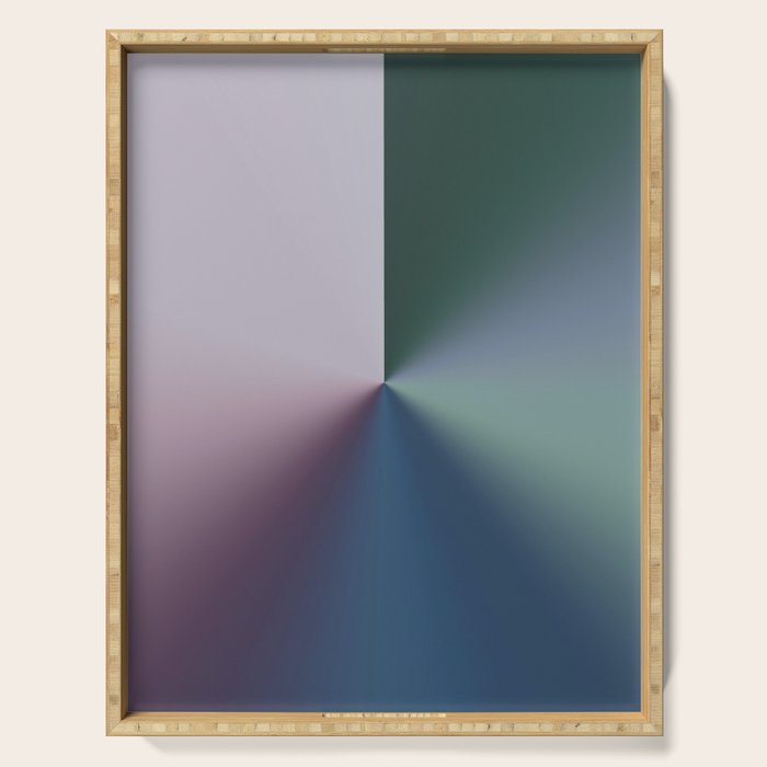 Line Gradient / Papa Green & French Grey Serving Tray Gallery Image 1