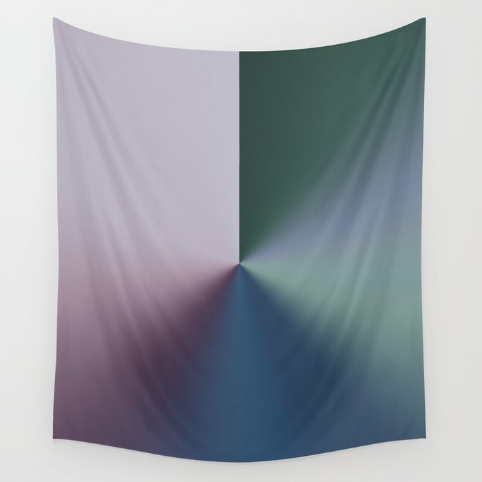 Line Gradient / Papa Green & French Grey Wall Tapestry Gallery Image 4