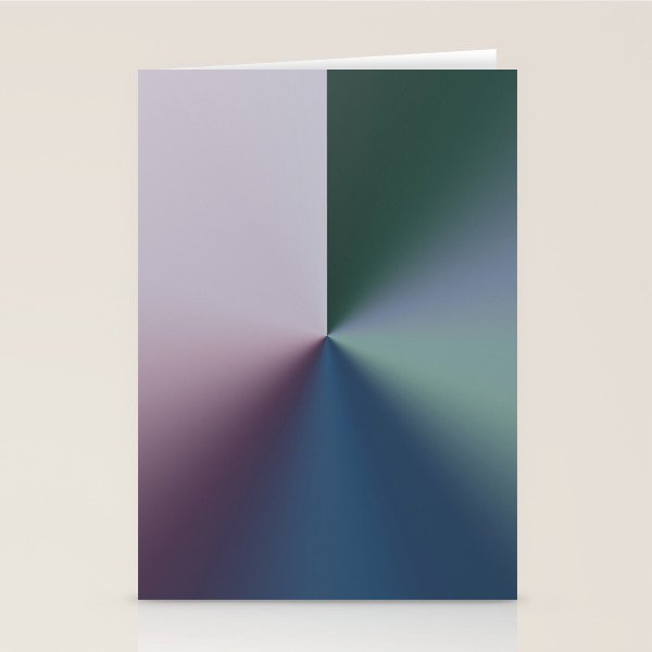 Line Gradient / Papa Green & French Grey Stationery Card Gallery Image 1