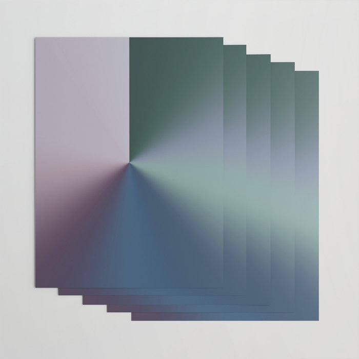 Line Gradient / Papa Green & French Grey Wrapping Paper Gallery Image 3