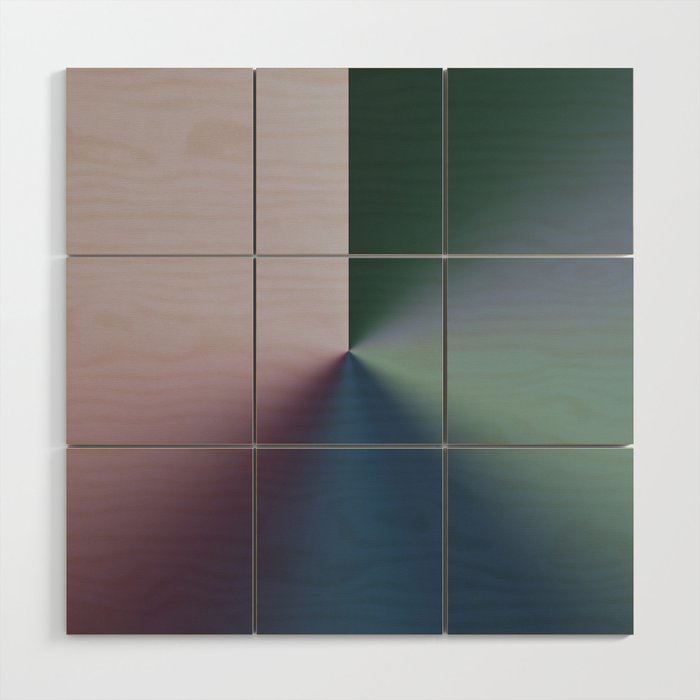 Line Gradient / Papa Green & French Grey Wood Wall Art Gallery Image 1