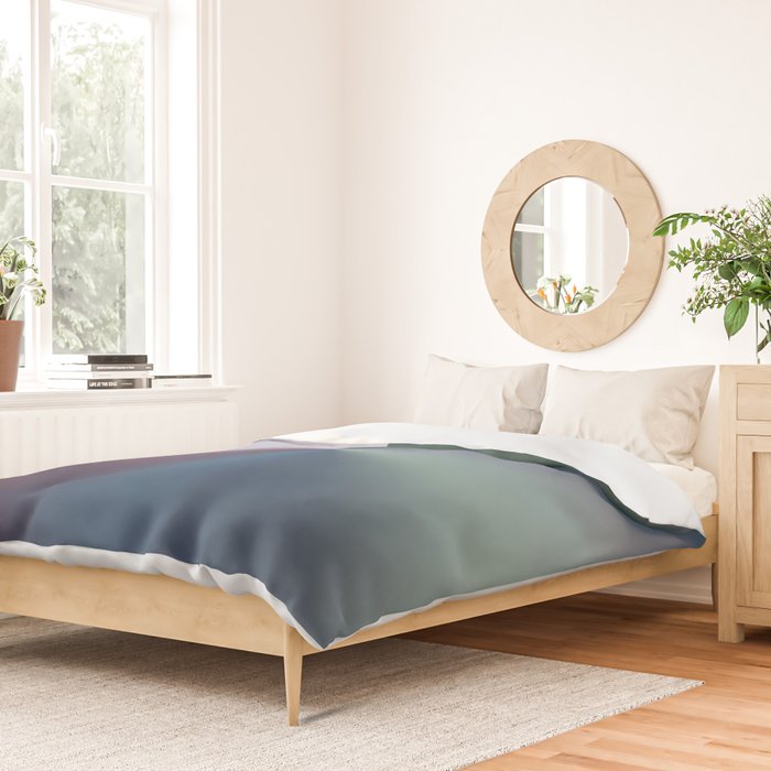 Line Gradient / Papa Green & French Grey Duvet Cover Gallery Image 2