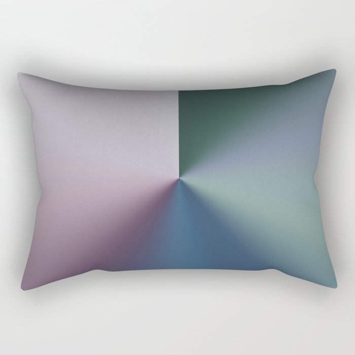 Line Gradient / Papa Green & French Grey Rectangular Pillow Gallery Image 2