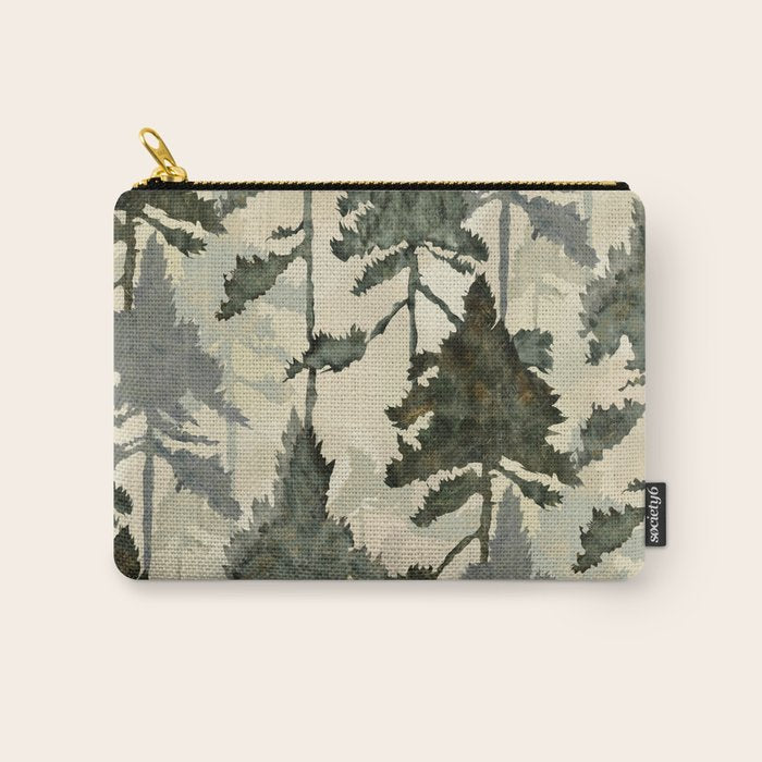 Enchanted Watercolor Pine Forest Carry All Pouch Gallery Image 1