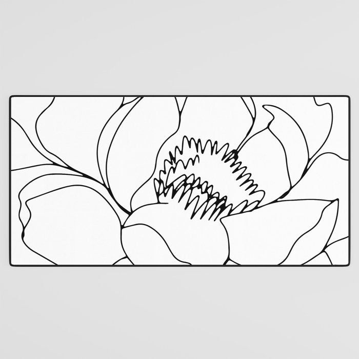 Minimal, Line Art, Floral Prints, Drawing Desk Mat Gallery Image 3
