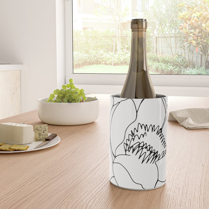 Minimal, Line Art, Floral Prints, Drawing Wine Chiller Gallery Image 4