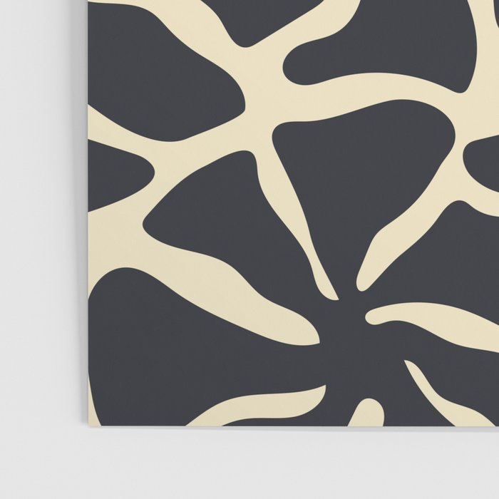 Black and white abstract flower art pattern Poster Gallery Image 3