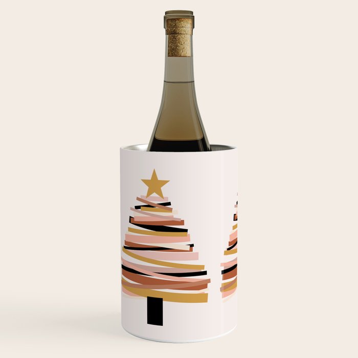 Ribbon Christmas Tree - neutrals Wine Chiller Gallery Image 2