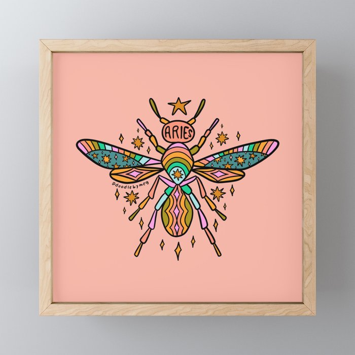 Aries Wasp Mini Art Print Gallery Image 1