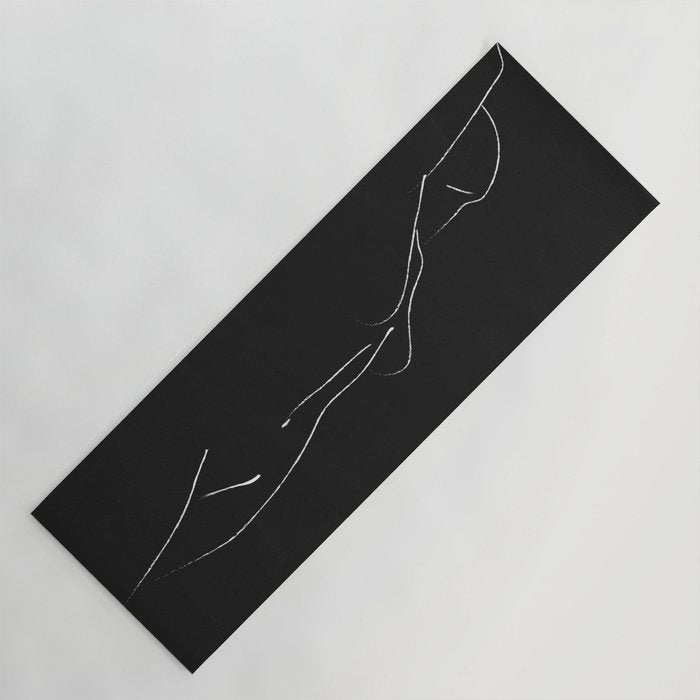 Minimal Line Drawing Figure Yoga Mat Gallery Image 1