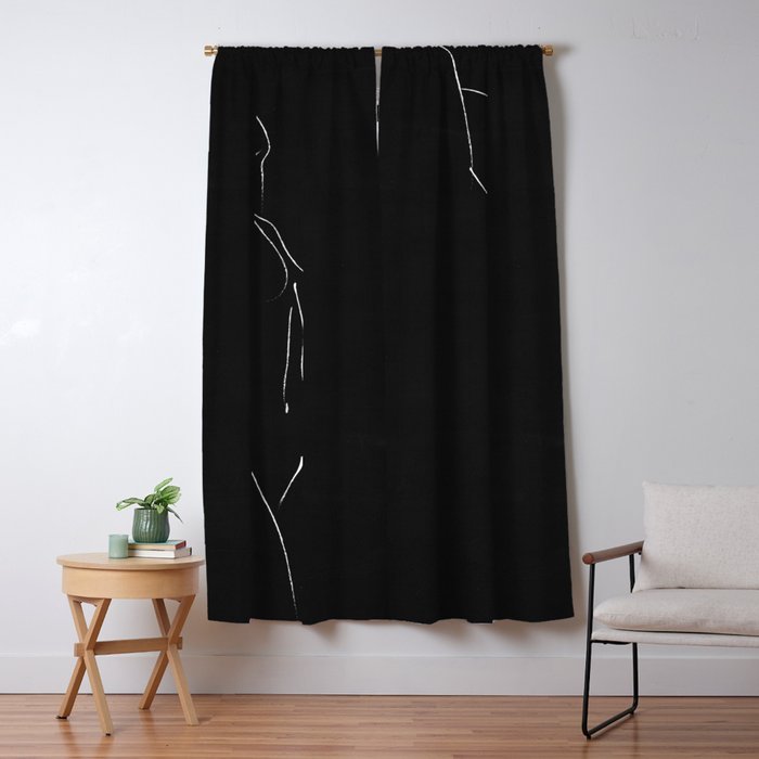 Minimal Line Drawing Figure Window Curtain Gallery Image 5