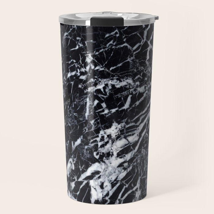 Real Marble Black Travel Mug Gallery Image 1