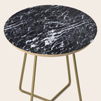 Real Marble Black Side Table Gallery Image 2