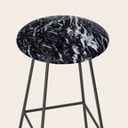 Real Marble Black Stool Gallery Image 2