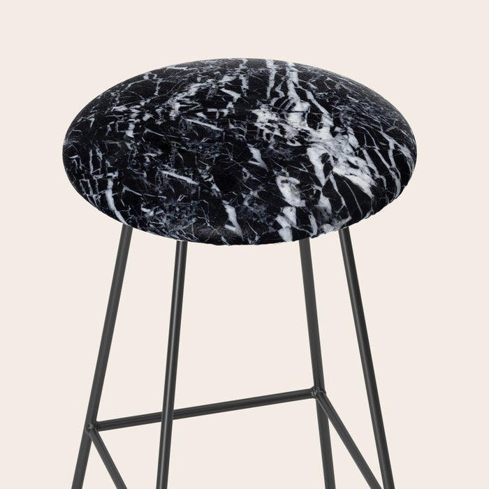 Real Marble Black Stool Gallery Image 2