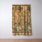 Antique Aubusson Tapestry Romantic 18th Century Manor House Window Curtain Gallery Image 3