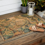 Antique Aubusson Tapestry Romantic 18th Century Manor House Outdoor Rug Gallery Image 2