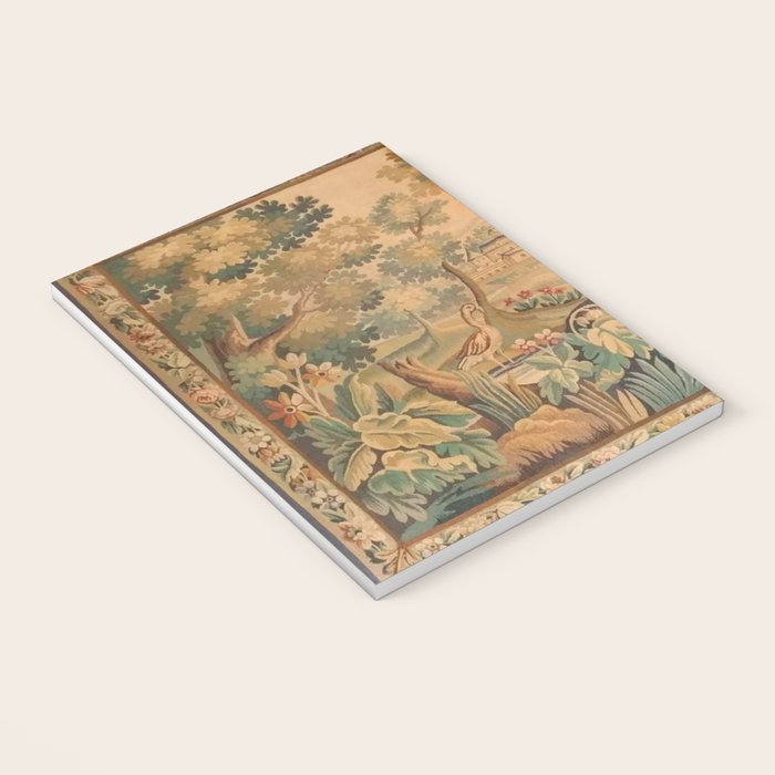 Antique Aubusson Tapestry Romantic 18th Century Manor House Notebook Gallery Image 3