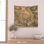 Antique Aubusson Tapestry Romantic 18th Century Manor House Wall Tapestry Gallery Image 2