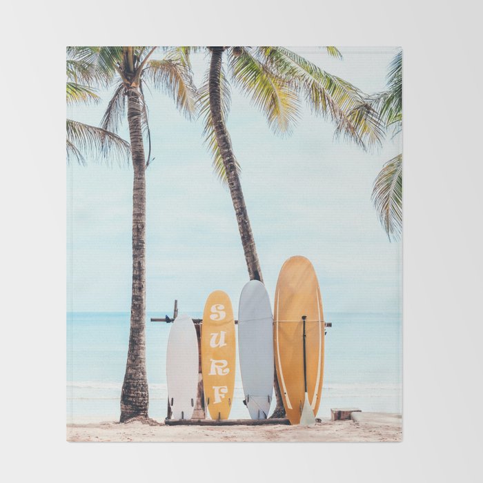 Choose Your Surfboard Throw Blanket Gallery Image 2