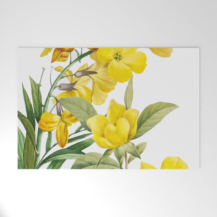 Yellow Flowers Welcome Mat Gallery Image 1