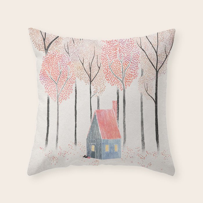 Cabin in the Woods Throw Pillow Gallery Image 6