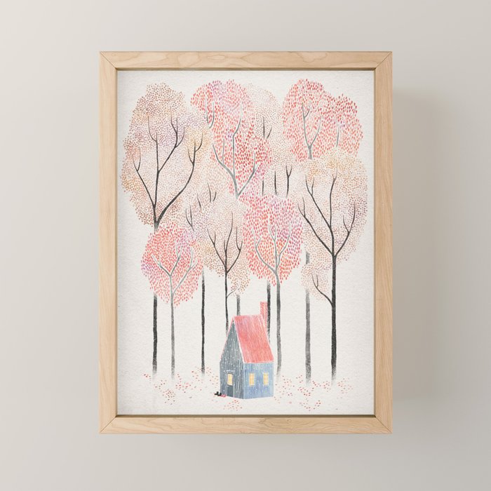 Cabin in the Woods Mini Art Print Gallery Image 1