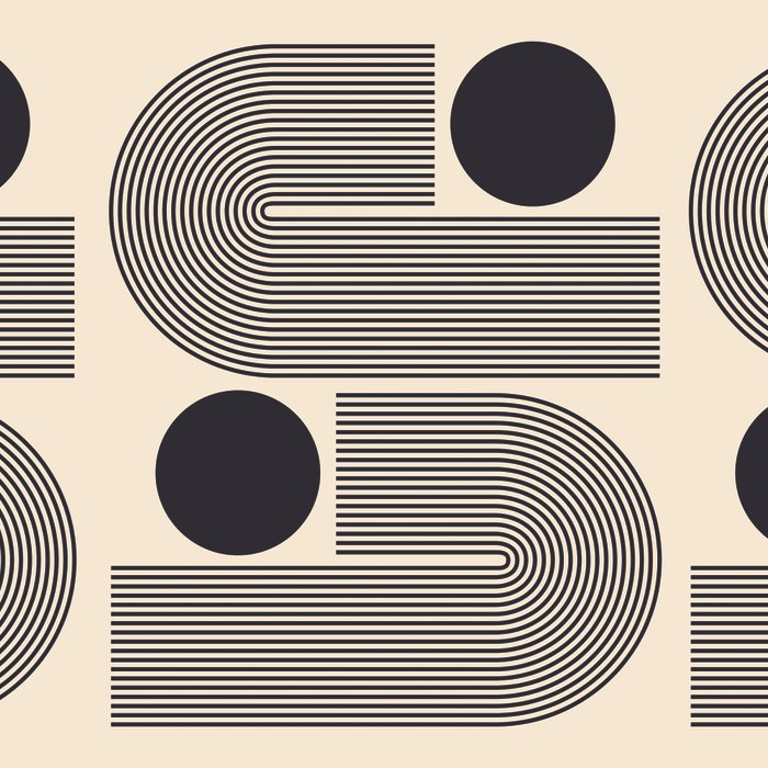 Abstraction_BLACK_LINE_DOT_POP_ART_Minimalism_004D Coffee Mug Gallery Image 2