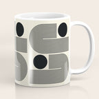 Abstraction_BLACK_LINE_DOT_POP_ART_Minimalism_004D Coffee Mug Gallery Image 1